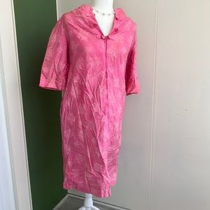 Vintage 60s 70s Pink Loungewear House Dress